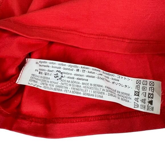 Zara Cropped Tank Top in Red Stretch Cotton in Size Small - Picture 5 of 7